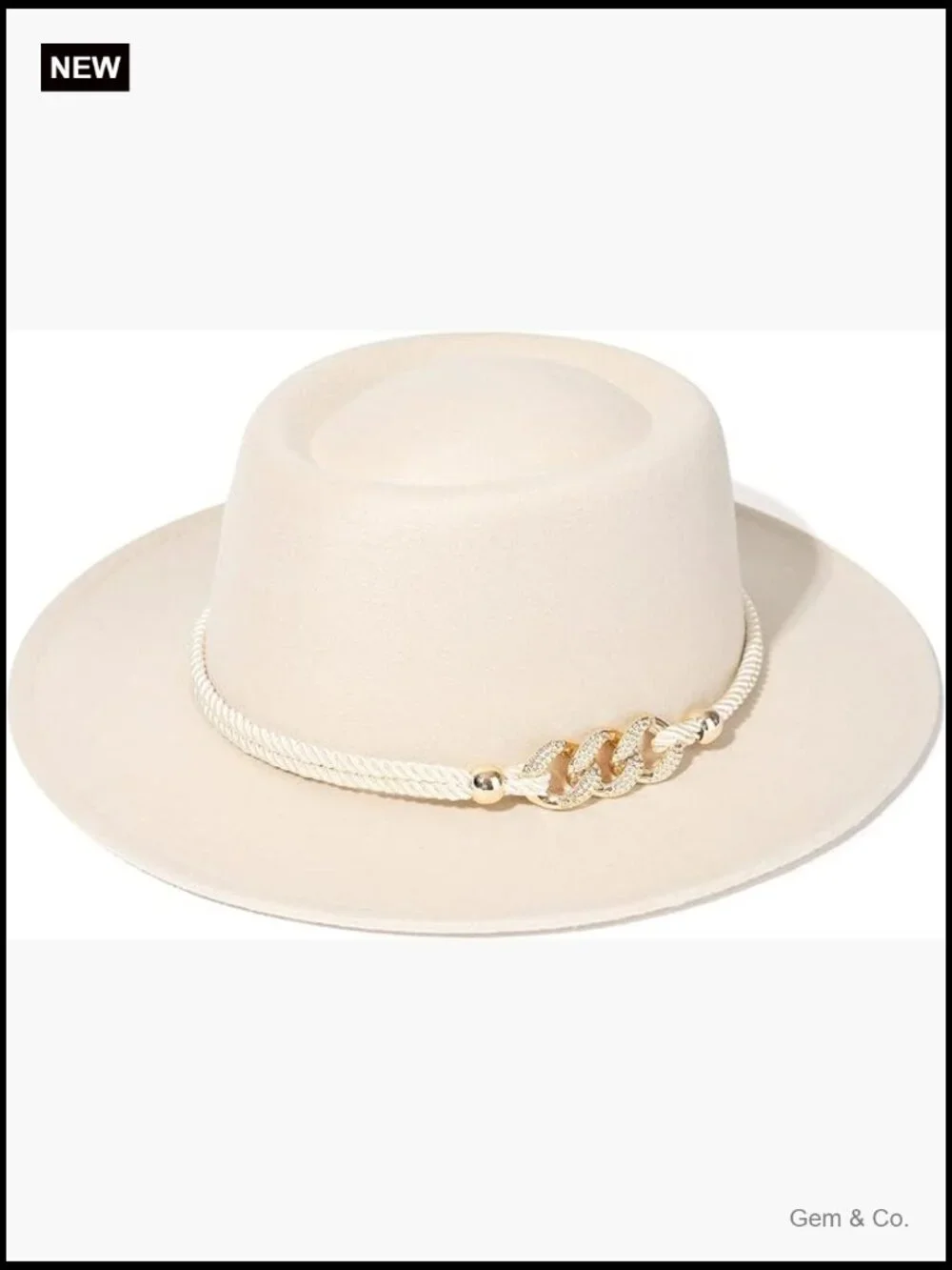 Women Wide Brim Fedora Hat with Belt Buckle Pork Pie Hat Adjustable Strap